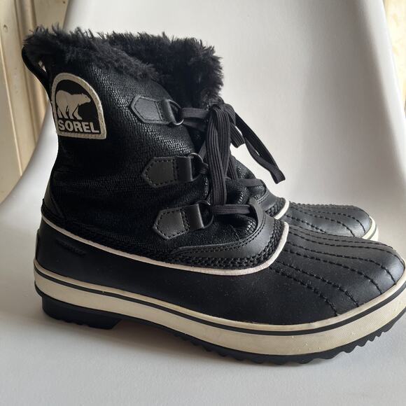 Sorel boots Tivoli III Women’s Size 9 Black Leather Waterproof winter warm - Picture 4 of 16